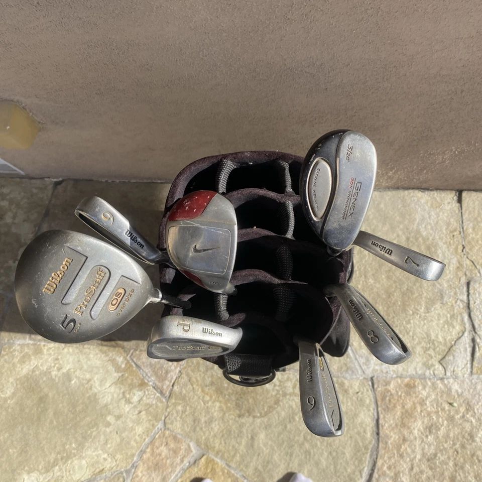 Винтажная сумка для гольфа Knight 13-позиционный разделитель с 8 клюшками для гольфа Wilson, Nike, Genex - Изображение 2 из 4