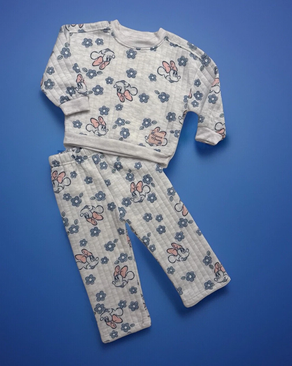 Disney Minnie Mouse 2pc outfit Baby Toddler size 24 Mo Sweatshirt & Pants NWOT