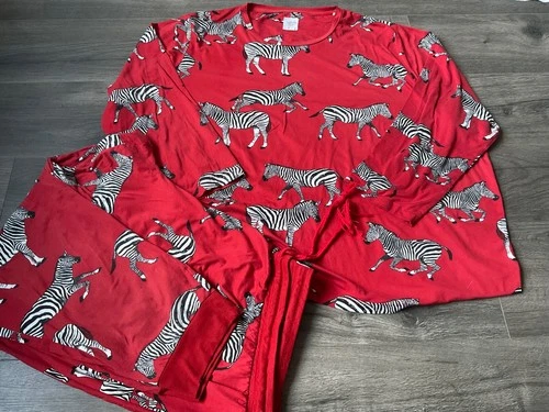 CHELSEA PEERS NEW YORK LADIES LONG SLEEVE PYJAMAS,RED MIX COLOUR,SIZE 26
