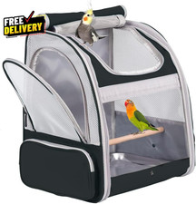 Bird Backpack Carrier with Stand Perch Bird Travel Backpack for Hiking Airline..