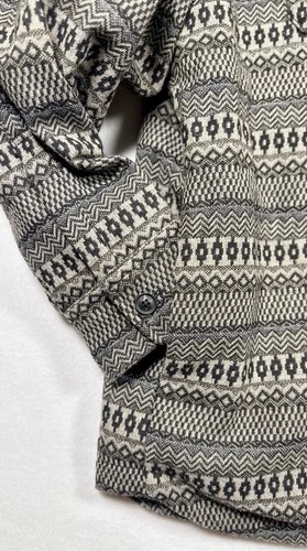 Banana Republic Men’s Quilted Wool Blend Shacket Geometric Button Lined XXL image 4