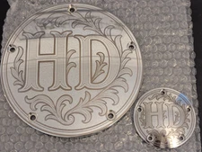 Custom Engraved Derby Cover and Timing Cover HD set Fits Harley Davidson