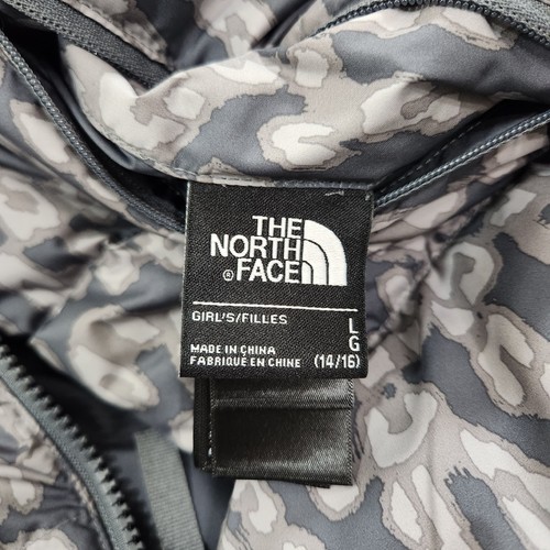 The North Face Jacket Girls Large Gray Puffer 550 Printed Hyalite Down Coat - Picture 9 of 17