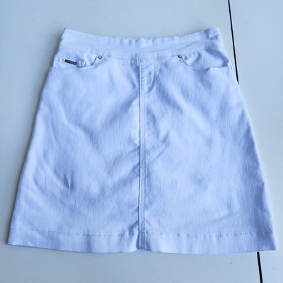 Pentag One Skort Skirt Jupe Short Women White Pull On Stretch Ultra Extensible 9
