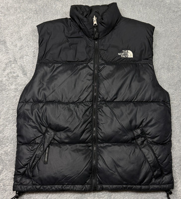 Vintage The North Face Puffer Down Nuptse Vest Mens L Black Stow Pocket Gore Tex