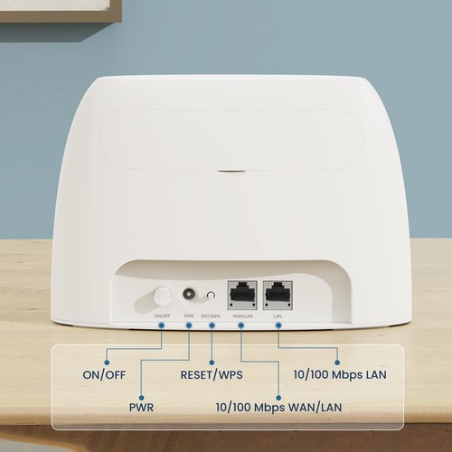 Tenda 4G03 Router 4G LTE Cat4 Wireless N300Mbps Router WiFi con Sim Porta - Foto 2 di 7