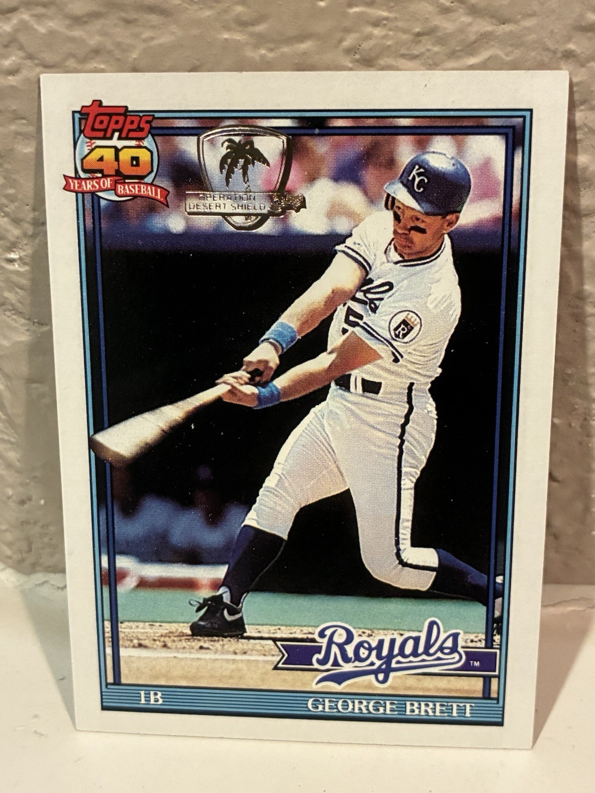 1991 Topps Desert Shield #540 George Brett Royals NRMT G
