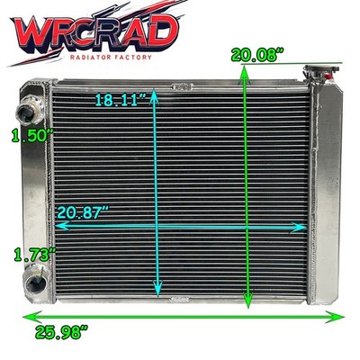 2-Row Universal Aluminum Radiator for 26