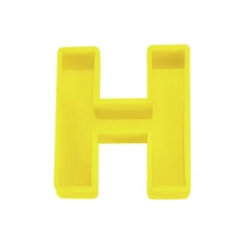 Silicone Resin Letter Mold 3D Mold for Epoxy Resin Art Large H Yellow 4inch
