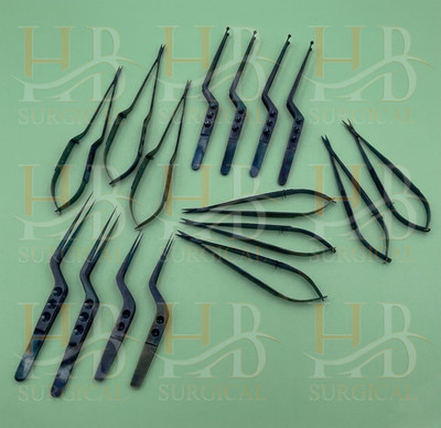 Kamiyama 21 Pcs Micro Neurosurgery Instrument Set Black Coated Top Grade A+