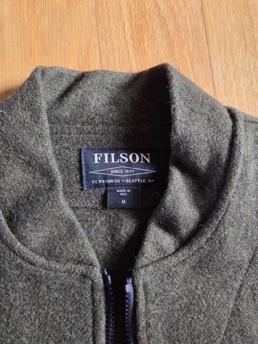 Filson Mackinaw Wool Vest Liner Med, Forest Green, USA image 2