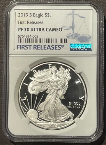 2019-S $1 SILVER AMERICAN EAGLE NGC PF70 First Releases : 07468