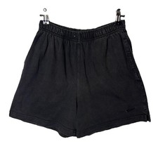 Vintage Nike Men  s S Black Cotton Shorts USA Made Small Swoosh Athletic Retro