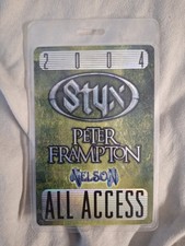 Styx Peter Frampton Nelson All Access Backstage Pass Laminate