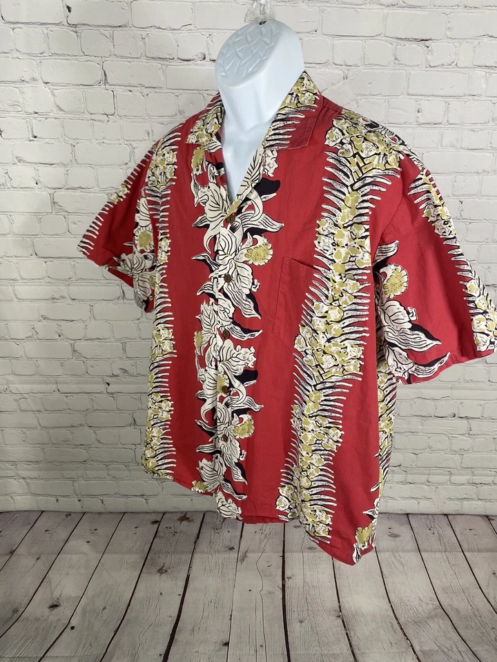 Camisa Steve & Barry’s Clásica Hawaiana Manga Corta Cuello Abotonada Para Hombre’s L Foto 3 de 4