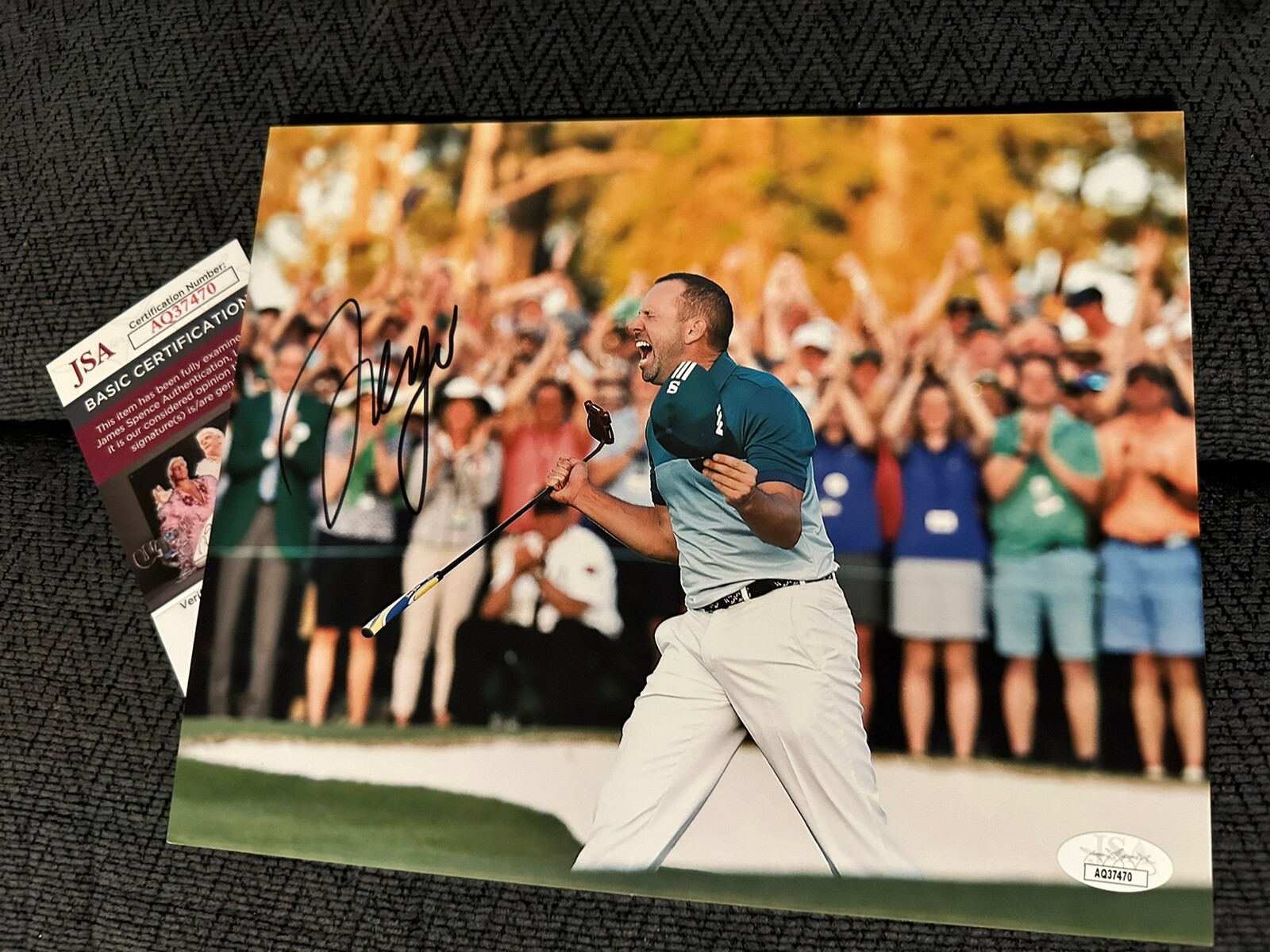 Sergio Garcia PGA Golf Signed 8 X 10 Photo JSA Authenticated COA 2017 Masters 
