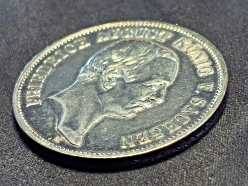 Saxony 5 Mark 1914 Friedrich August III. Genuine Silver 5 Mark -KM#1266-aUNC - Picture 3 of 10