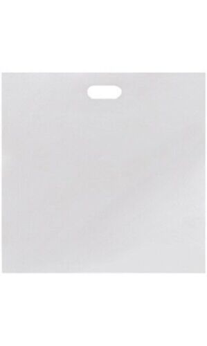 White Plastic Bags 500 Shopping Merchandise Retail Diecut Handles 20" x 20" x 5" - Picture 4 of 4