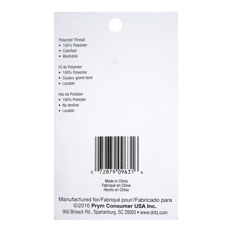 Dritz Care & Reparación Rosca Super Fuerte 150 Yardas, Negro, Paquete de 6 Foto 3 de 3