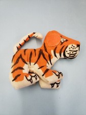 Vintage 1960s Tiger Plush Animal Toy Tiger Cat Beanbag Retro Mod