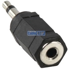 Image of 3.5mm MONO Jack Plug to 3.5mm STEREO Female Socket Headphone Converter Adapter 
