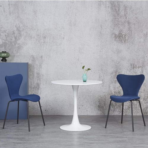 Tulip Dining Table and Chairs Set Velvet/Plastic Seat Multi-color Legs - Picture 2 of 72