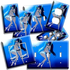 ANIME FANTASY GIRLS KISS AND HUG UNDERWATER LIGHT SWITCH OUTLET ART WALL PLATES