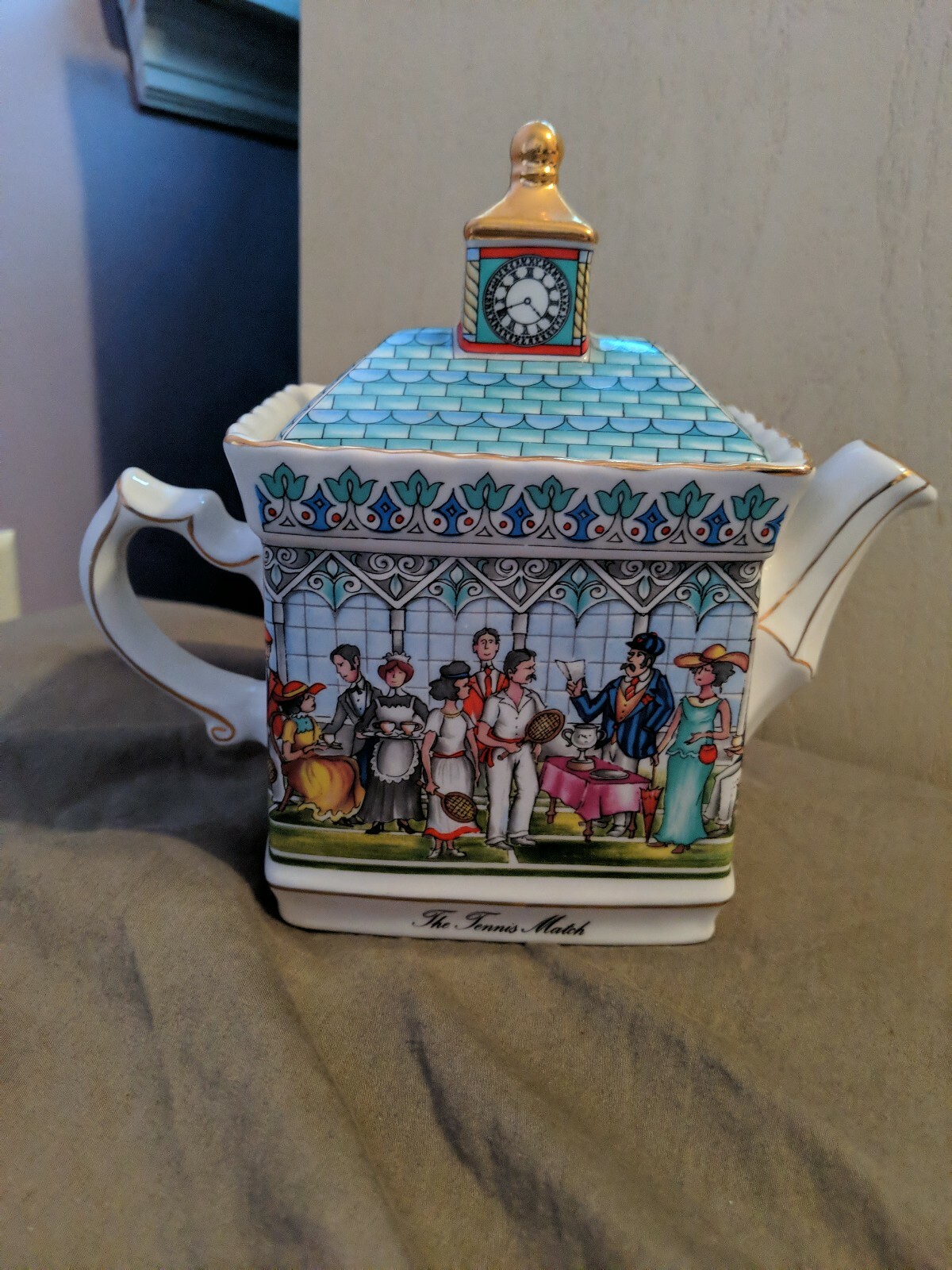 SADLER TEAPOT THE TENNIS MATCH made in England 7in X 8 in X4Rare4504 New Condit. eBay