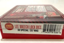 LEE 91936 38 Special 357 Magnum Deluxe Carbide 4 Die Set Breech Lock Die Set