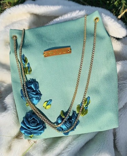 New Ladies Handmade Floral Embroider Chain Strap Designer Women's Shoulder Bag - 第 3/5 張圖片