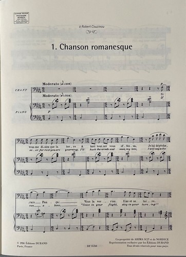 Maurice Ravel Don Quichotte á Dulcinée for Baritone and Piano - Picture 4 of 6