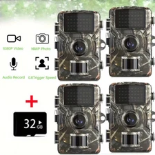 1-4x Trail Camera 1080P Hunting Wildlife Cam PIR Night Vision Hunting Camera+32G