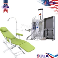 Portable Dental Delivery Unit Rolling Case  Air Compressor Suction System/Chair