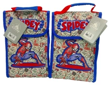 **Lot of 2** Disney Marvel Spiderman Spidey Kids Insulated Lunch Box Cooler Bag