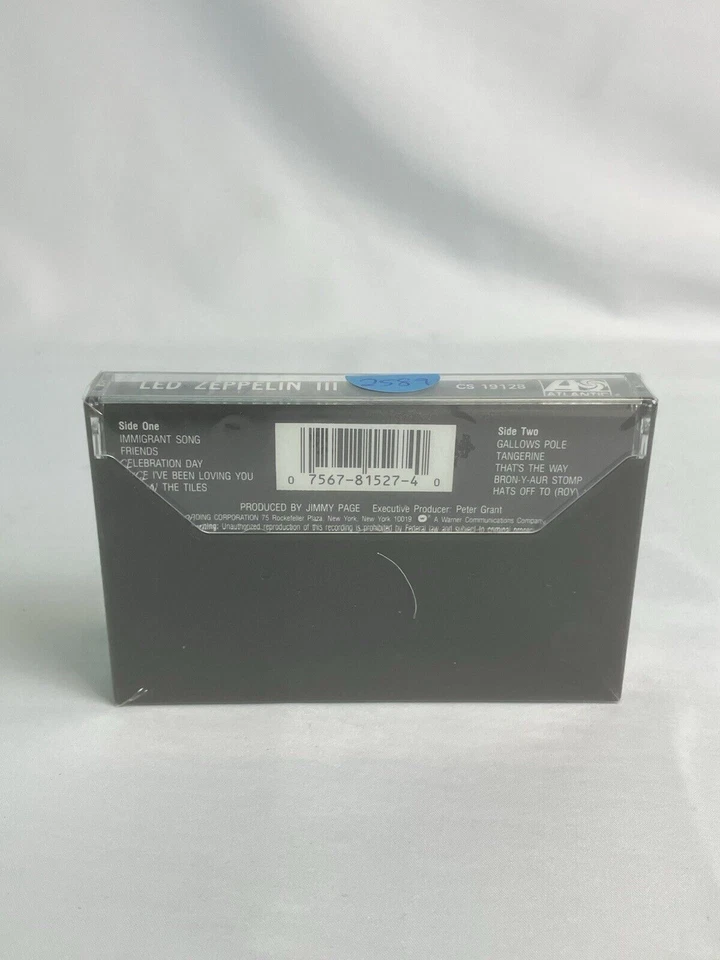 LED ZEPPELIN III Cassette 3 (1970) Factory Sealed New Mint Immigrant Song Hype - Image 3 of 3