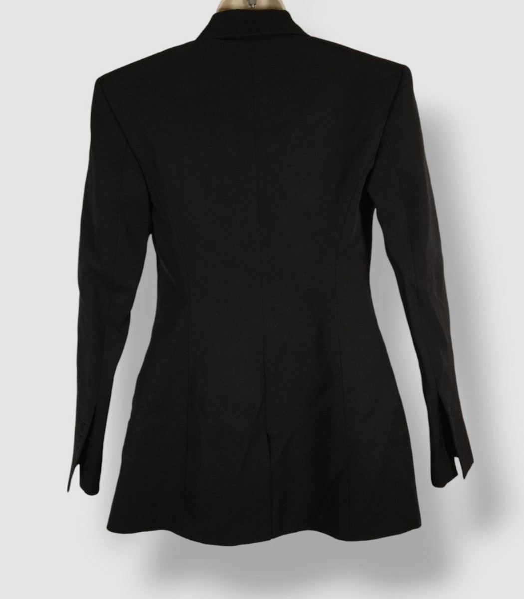 ジャケット Balmain Black Wool Blazer PIERRE BALMAIN Paris Black 100% Pure New Wool Tuxedo Blazer