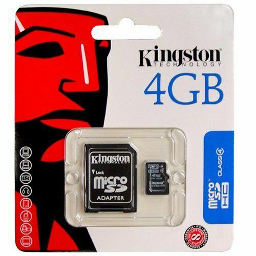 Карта памяти micro sdhc 4gb kingston скорость передачи данных 4мб/сек (class 4) с адаптером,sdc4/4gb (740617120639)