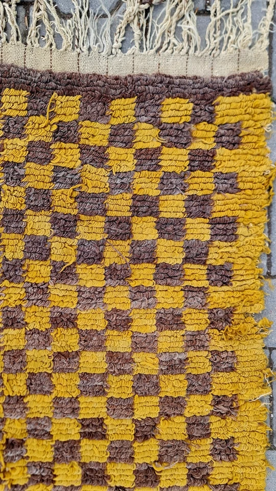 Alfombra amarilla, decoración de pared, alfombra de Anatolia, alfombra geométrica, alfombra, alfombra antigua, alfombra Foto 4 de 4