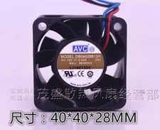 AVC DB04028B12H 4028 DC12V 0.53A 4CM 3-Wire Server Cooling Fan