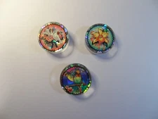 Pogs * Slammers * For Girls * 3 Different * 1-1/2" x 1/4" * Beautiful * Set 1