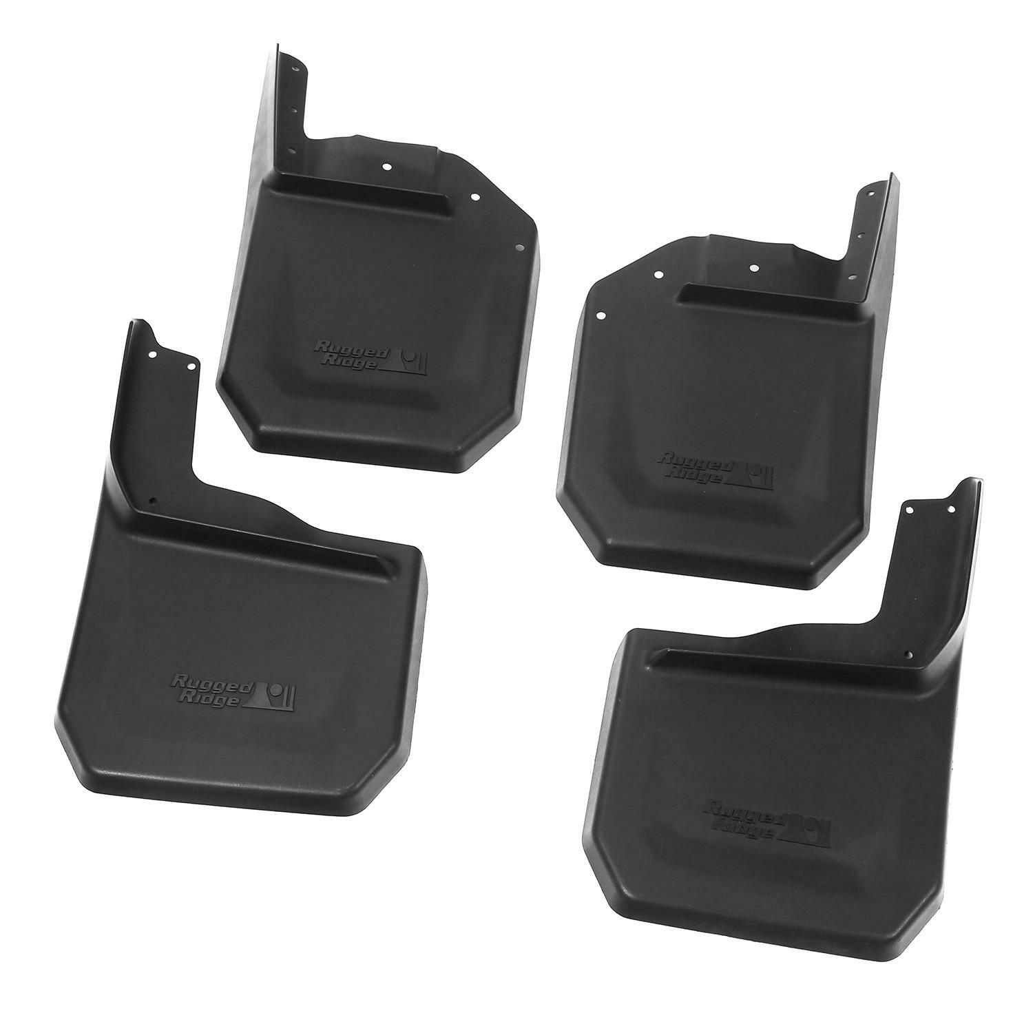 Kit bavettes garde-boue 4 pièces noir pour Jeep Wrangler JK 2007-2018