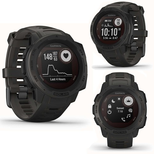 Garmin Instinct Solar Grafito Inteligente GPS SPORTS Correr Baño Ciclismo  Reloj | eBay