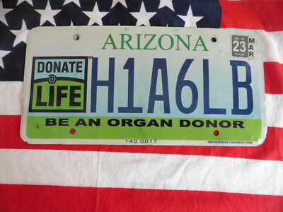 US ARIZONA H1A6LB ORGAN DONOR LIFE AUTO CAR KENNZEICHEN NUMMERNSCHILD PLATE USA
