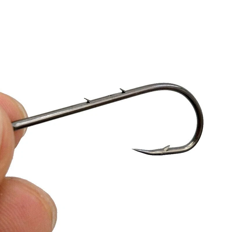 100pcs Fishing Hook 6#-6/0# Fish Hook Baitholder Jig Big High Carbon Steel Hooks - Image 4 of 4