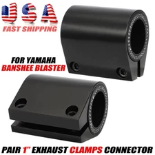 2x BILLET ALUMINUM 1" Exhaust Clamps Connectors For Yamaha Banshee 350 1987-2006