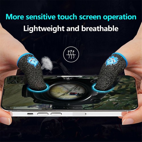 2Pcs Screen PUBG Gaming Finger Sleeve Game Controller Mobile Sweatproof Gloves - Picture 4 of 14