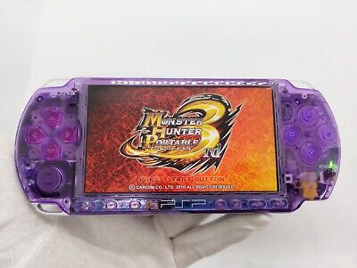 Sony PSP-3000 Playstation Portable Handheld Console Clear purple Customized