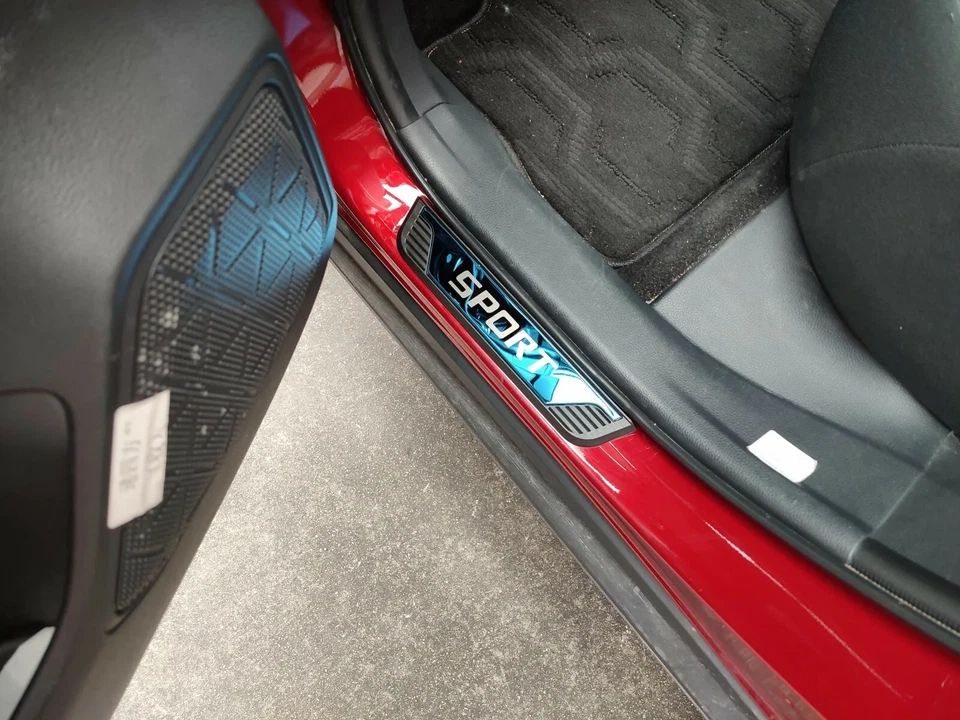 For Hyundai Tucson Blue Hybrid Accessories Door Sill Protector Scuff Plate Cover - Imagem 4 de 4