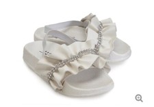 Adorable Ruffle White Sandals Size 2-3
