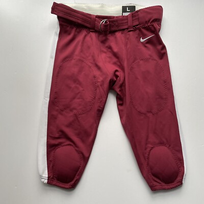 NWT Nike Men's Sz L Mach Speed Football Tights Pants Burgundy Pads  789925-612